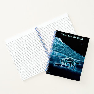 Cuaderno Un lobo en la nieve