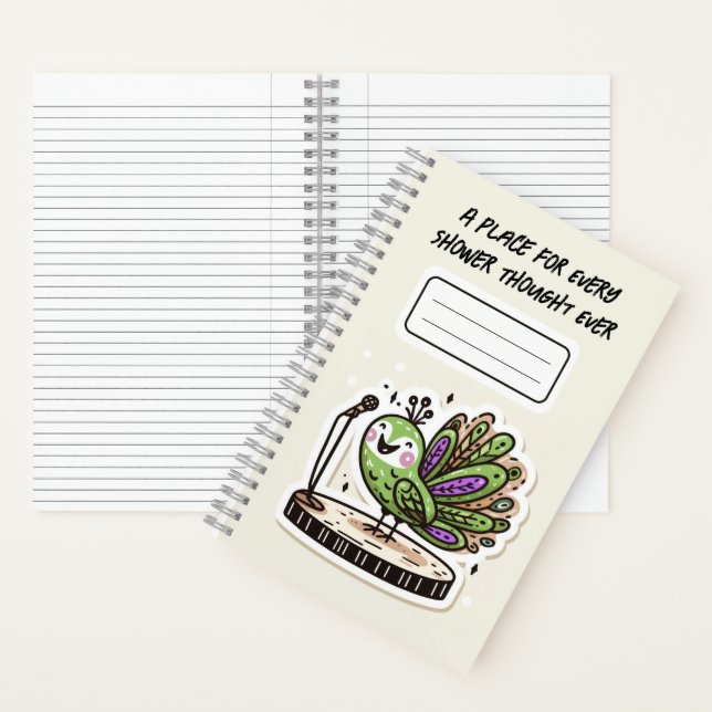Cuaderno Un lugar para cada pensamiento de ducha - Peacock (Interior)