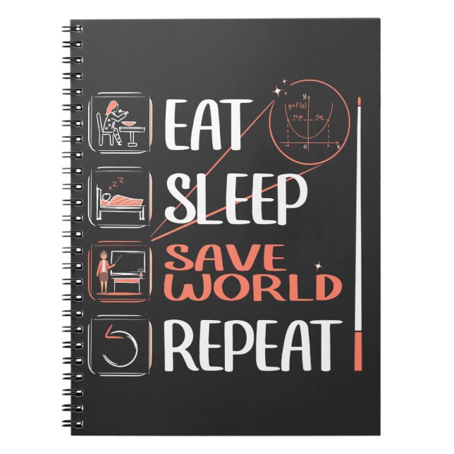 Cuaderno Un maestro de matemáticas salvó al mundo. Gracias  (Frente)