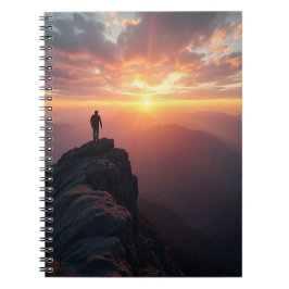 Cuaderno Un majestuoso amanecer visto desde la cima de la m