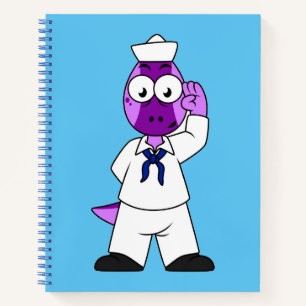 Cuaderno Un marinero de la Marina de Dinosaurios Pachycepha