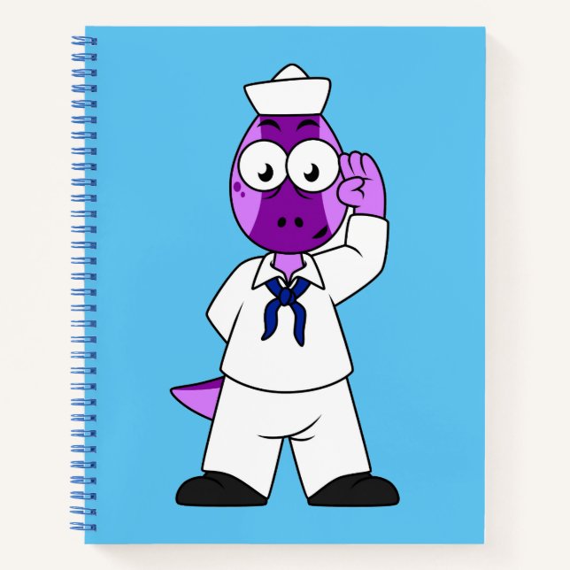 Cuaderno Un marinero de la Marina de Dinosaurios Pachycepha (Anverso)