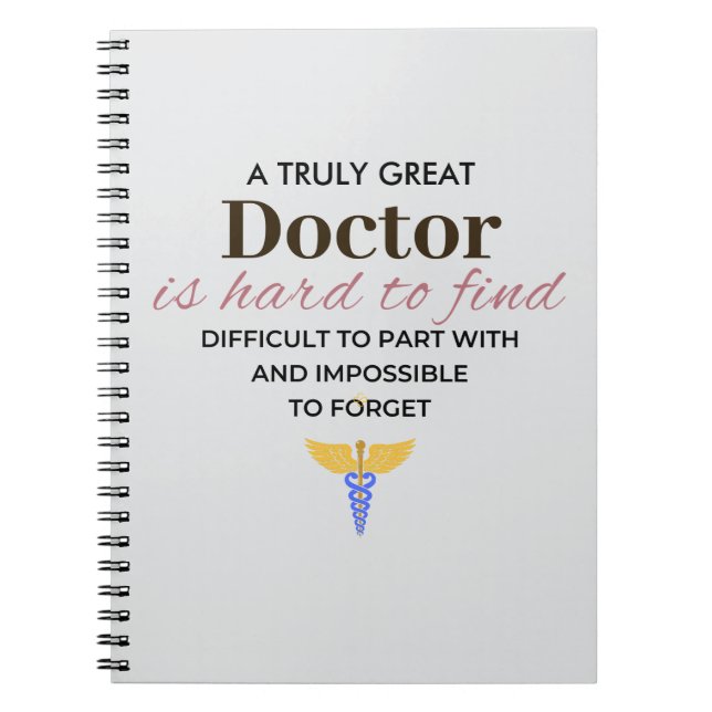 Cuaderno Un médico verdaderamente grande – Agradecimiento (Frente)