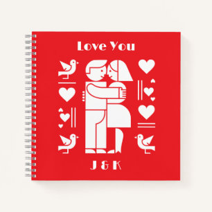 Cuaderno Un moderno Bauhaus personalizado para el Día de Sa