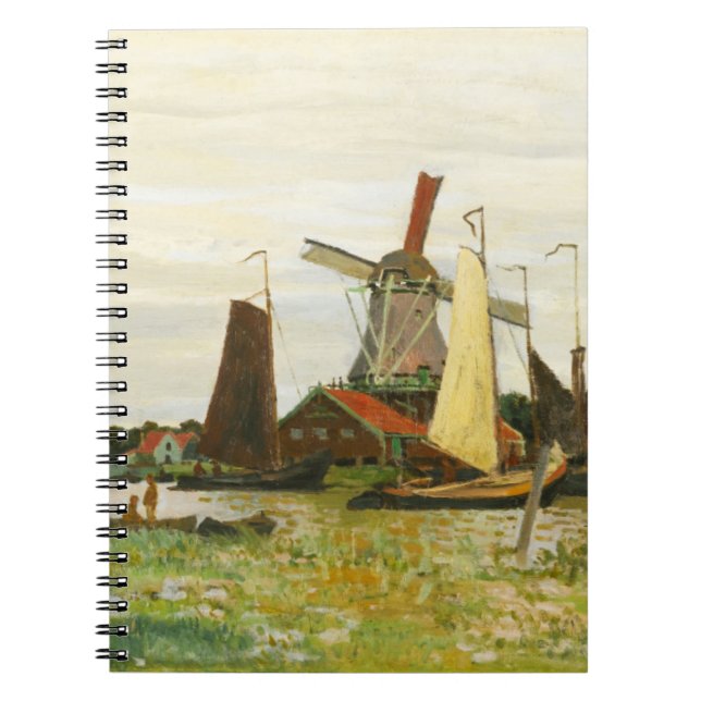 Cuaderno Un molino de viento en Zaandam Claude Monet (Frente)