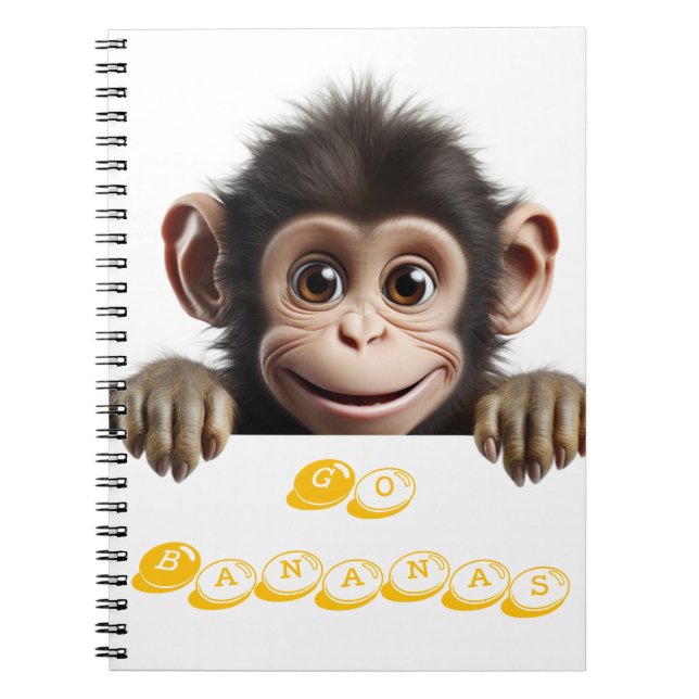 Cuaderno un mono pequeño se banana (Frente)