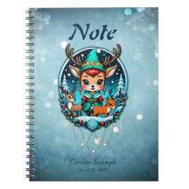 Cuaderno Un mono reno al estilo personalizado