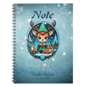 Cuaderno Un mono reno al estilo personalizado
