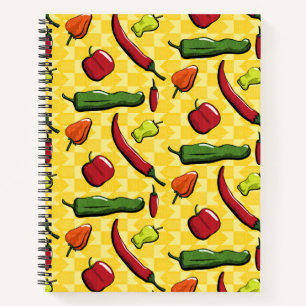 Cuaderno Un mundo de pimientos en espiral para un portátil