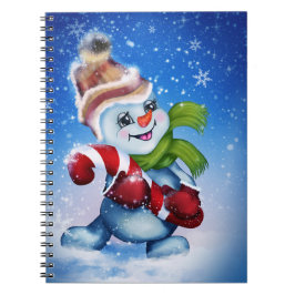 Cuaderno Un muñeco de nieve festivo         