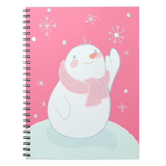 Cuaderno Un muñeco de nieve que alcanza para un copo de (Frente)