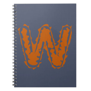 Cuaderno Un Naranja que se enfrenta a un monograma espeluzn