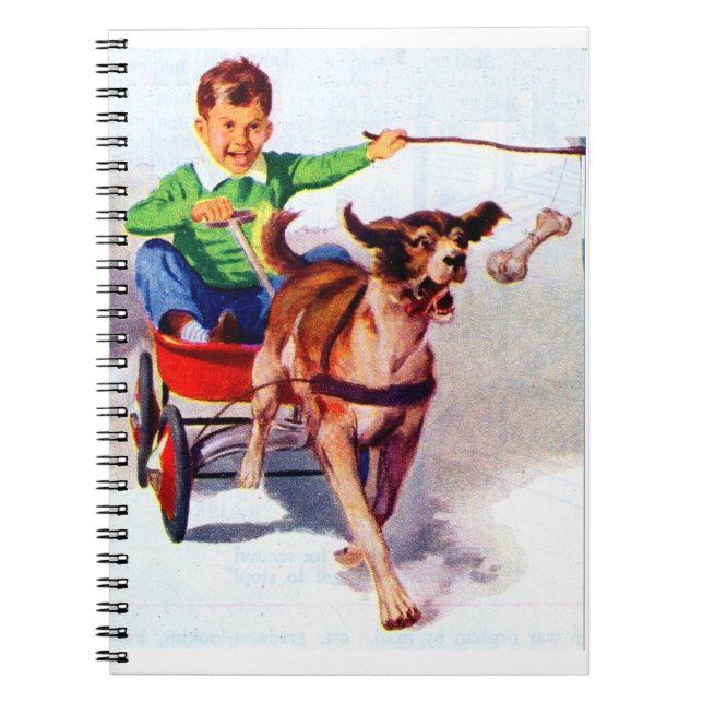 Cuaderno Un niño y su carrito de perros (Frente)