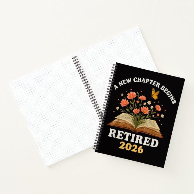 Cuaderno Un Nuevo Capítulo Comienza Jubilado 2026 (Interior)
