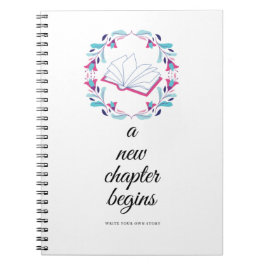 Cuaderno Un nuevo capítulo comienza un bloc de notas en esp