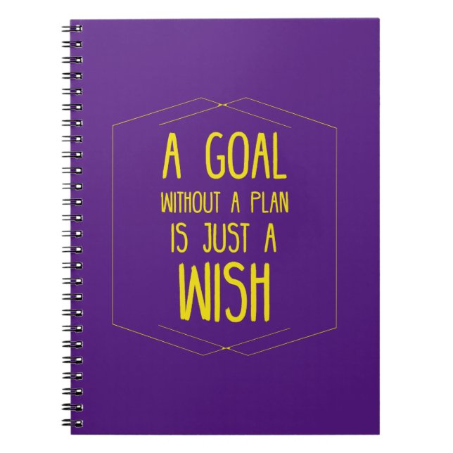 Cuaderno Un objetivo sin presupuesto inspirador de plan (Frente)