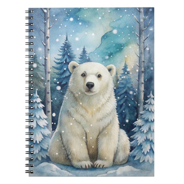 Cuaderno Un oso polar en invierno (Frente)