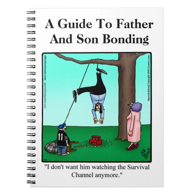 Cuaderno Un Padre Y Un Hijo Divertidos Se Relacionan Con El (Frente)