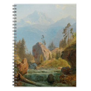 Cuaderno Un paisaje de montaña con Creek - Albert Zimmerman