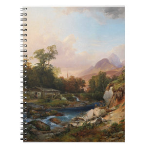 Cuaderno Un paisaje montañoso con una sonrisa