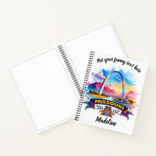 Cuaderno Un paisaje vibrante de Kansas con girasoles al ata