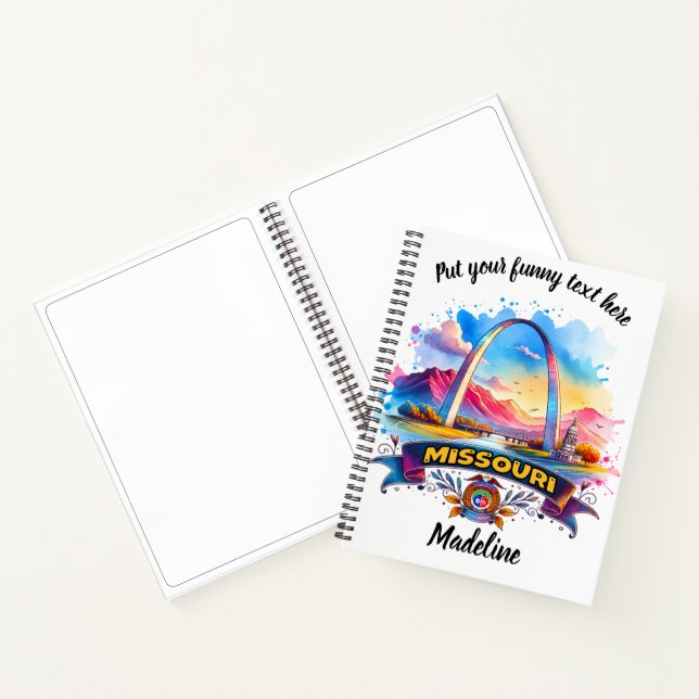 Cuaderno Un paisaje vibrante de Kansas con girasoles al ata (Interior)