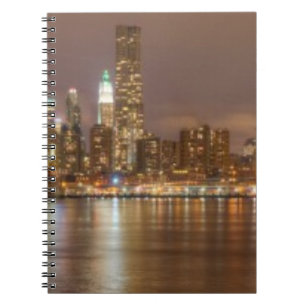 Cuaderno Un panorama del horizonte de New York City