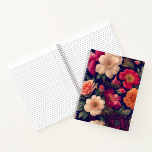 Cuaderno Un papel pintado con un patrón floral