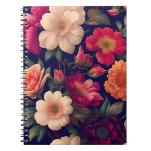 Cuaderno Un papel pintado con un patrón floral 