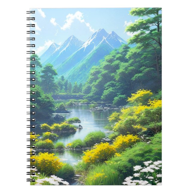 Cuaderno Un paraíso verde de árboles (Frente)