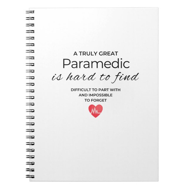 Cuaderno Un Paramédico Verdaderamente Genial es Difícil de  (Frente)