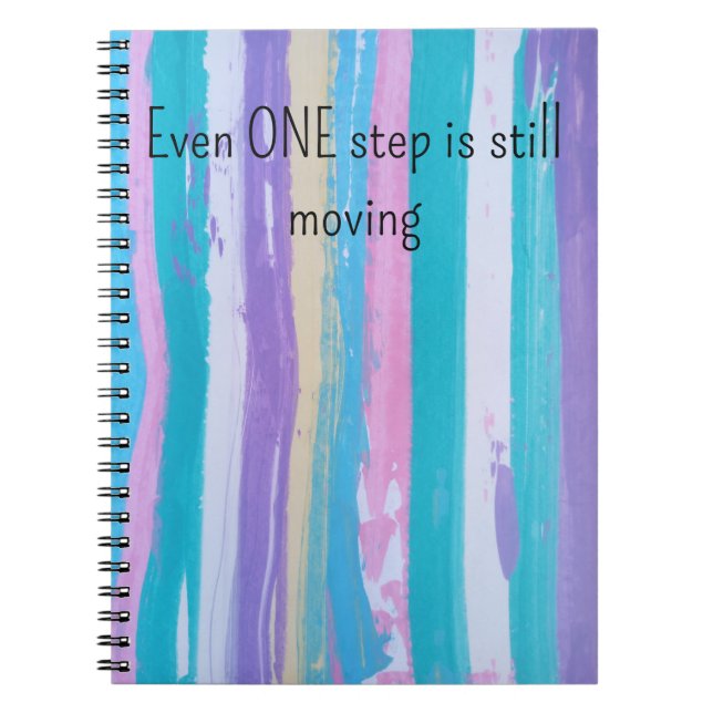 Cuaderno Un paso es Moving Pastel Stripe (Frente)