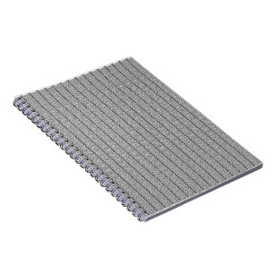 Cuaderno Un patrón geométrico blanco y gris llena la imagen