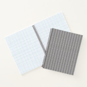 Cuaderno Un patrón geométrico blanco y gris llena la imagen