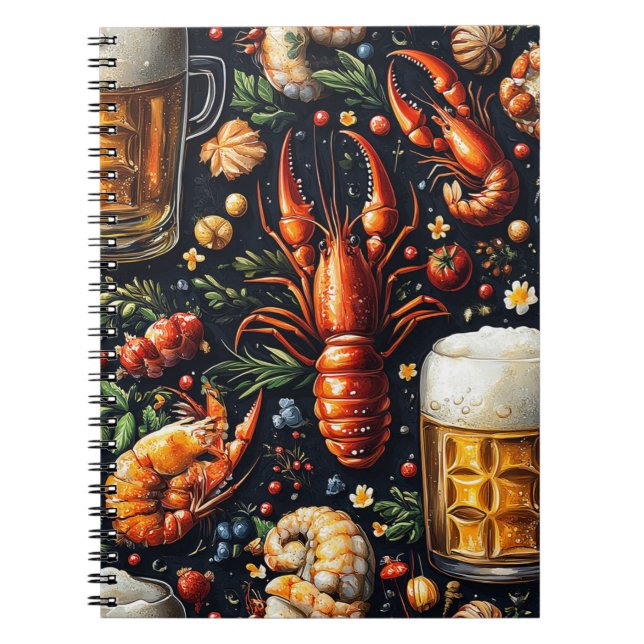 Cuaderno Un patrón para los amantes de la cerveza y el mari (Frente)