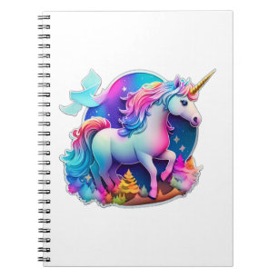 Cuaderno Un Pegatina unicornio encantador
