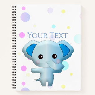 Cuaderno Un pequeño elefante azul