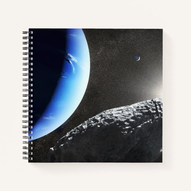 Cuaderno Un Pequeño Hippocamp De La Luna De Neptuno. (Anverso)