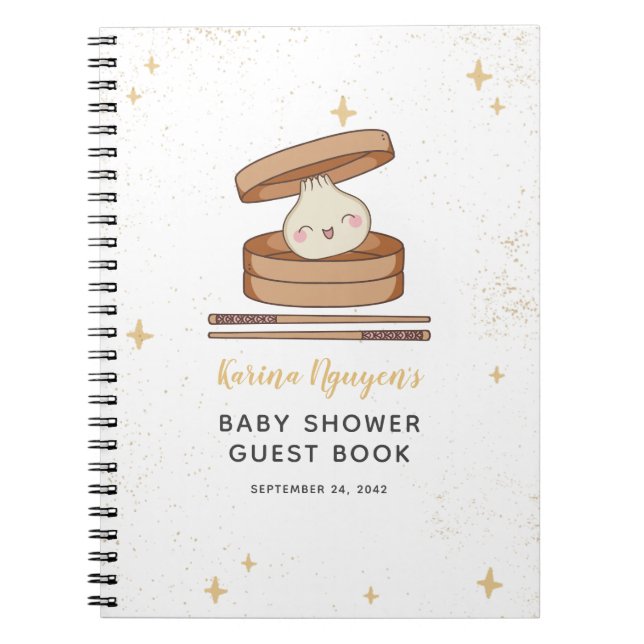 Cuaderno Un pequeño libro de invitados de Baby Shower (Frente)