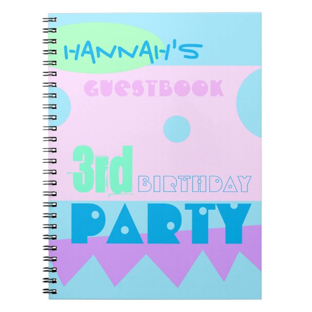 Cuaderno Un pequeño libro de visitas para Fiestas de cumple (Frente)