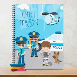 Cuaderno Un pequeño Personalizado de policía con nombre