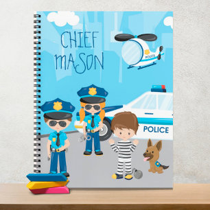Cuaderno Un pequeño Personalizado de policía con nombre