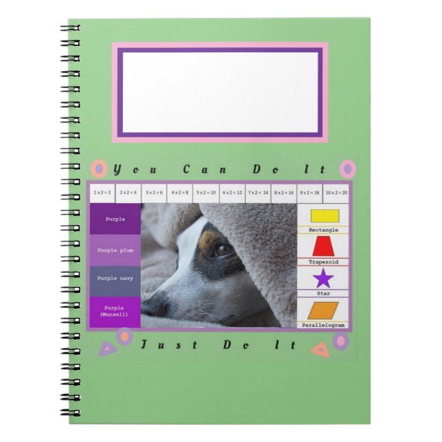 Cuaderno Un perro divertido y hermoso educativo (Frente)