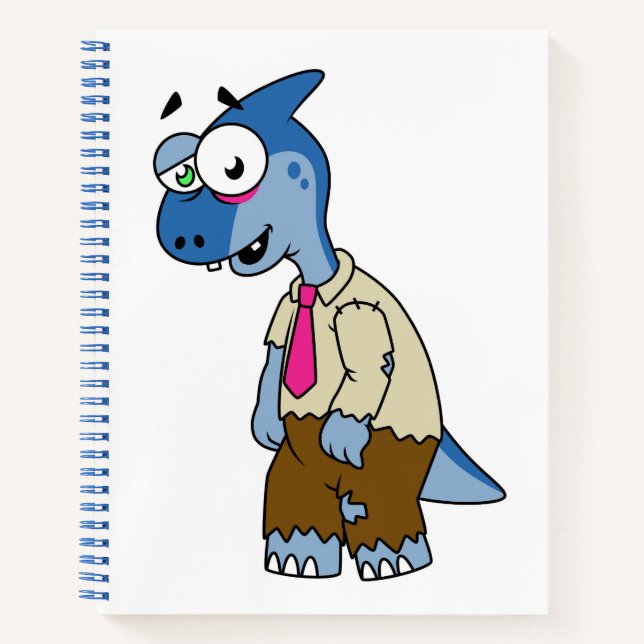 Cuaderno Un Personalizado Parasaurolophus Se Vestió Como Un (Anverso)