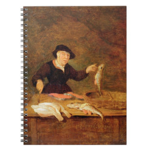 Cuaderno Un pescadero, c.1667 (aceite en el panel)