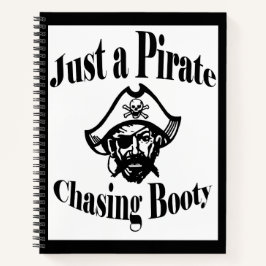Cuaderno Un pirata persiguiendo a Booty - Cara negra