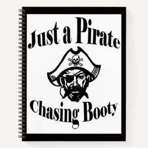 Cuaderno Un pirata persiguiendo a Booty - Cara negra