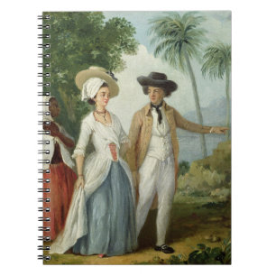 Cuaderno Un plantador y su esposa, asistidos por un criado,