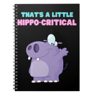Cuaderno Un poco morado hipopótamo crítico cómico