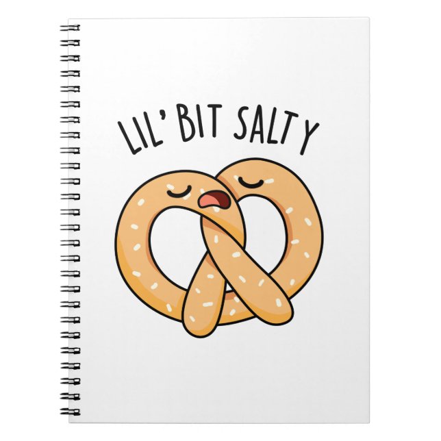 Cuaderno Un Poco Salado Chiste Divertido de Pretzel (Frente)